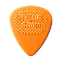 Palheta de guitarra laranja Dunlop Nylon MIDI padrão 0,67 mm - embalagem com 72