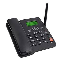 Qudai Telefone sem fio Desktop Suporte telefônico GSM 850/900/1800/1900MHZ Cartão SIM duplo 2G Telefone fixo sem fio com antena Rádio Despertador Função para casa Home Call Center Escritório Empresa