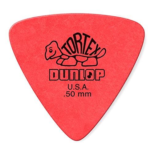 Dunlop 431P.50 Tortex® Triângulo, Vermelho, 0,50 mm, Pacote com 6