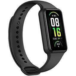 Amazfit Band 7 Global Version Smart Wristband com tela AMOLED HD grande de 1,47" 120 Modos esportivos Monitoramento de oxigênio Sangue 24H Alexa Bateria interna de 18 dias de duração (Black)