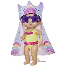 Baby Alive Bebe Dia de Sol Morena - Boneca de 25 cm, com Acessórios para Brincar na Água - F2569 - Hasbro