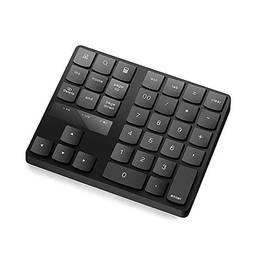 Tomshin Teclado digital sem fio 2.4G 35 teclas teclado numérico USB Teclado de carregamento USB para laptop PC desktop preto