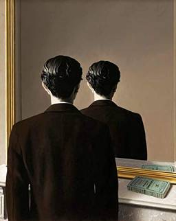 A Reprodução Proibida de René Magritte - 30x37 - Tela Canvas Para Quadro