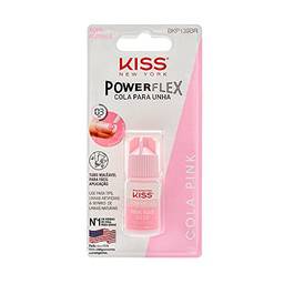 Kiss New York Cola Pink de unha postiças profissional - Secagem Rápida, KISS NEW YORK