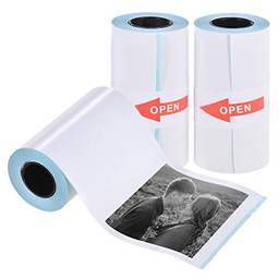 Eastdall Papel Térmico Sem Bpa,3 rolos de papel térmico colorido 57x30mm Papel de recibo sem BPA de longa duração 2 anos para impressora térmica de bolso Impressora fotográfica instantânea