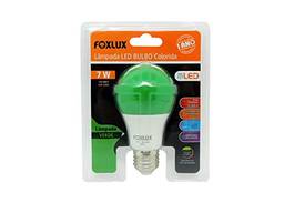 Lâmpada LED Bulbo Colorida Foxlux – Verde – 7W – Bivolt (110/240V) – Base E-27