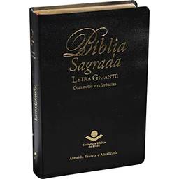 Bíblia Sagrada Letra Gigante - Couro bonded Preto: Almeida Revista e Atualizada (ARA)