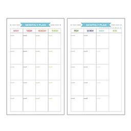 NUOBESTY Refil de papel tamanho A6 com 6 furos para fazer lista de inserção, fichário com folhas soltas, caderno diário semanal mensal (estilo 3)