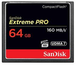 SanDisk Cartão de memória Flash compacto Extreme PRO 64GB UDMA 7 velocidades até 160MB/s - SDCFXPS-064G-X46