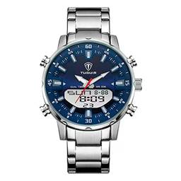 Relógio Masculino Tuguir AnaDigi TG1815 - Prata e Azul