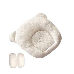 Strachey Almofada De Bebê Para Recém-Nascido,Travesseiro de bebê para recém-nascido Prevenção de cabeça plana confortável Travesseiro modelador de cabeça de bebê Travesseiro infantil de 0-12 meses.
