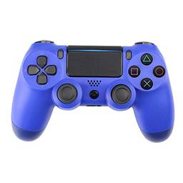 TOPmontain Controlador sem fio para PS4, controlador de jogo para Playstation 4 / Pro/Slim, joystick de gamepad com vibração dupla/giroscópio de seis eixos/conector de áudio/alto-falante,azul