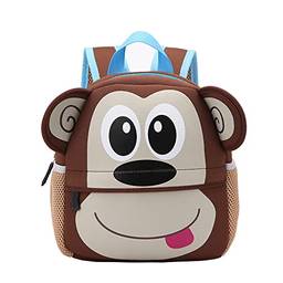 Mochila para meninos, saco de jardim de infância, mochila para animais de desenho animado, mochila de neoprene para 1-3 anos de idade