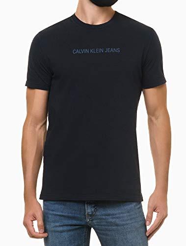 Camiseta Regular silk, Calvin Klein, Masculino, Marinho, GGG