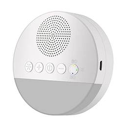 Queenser White Noise Sleep machine Built-in 6 Som suave Luz de respiração suave 15/30/60 Sincronização inteligente para pessoas de todas as idades
