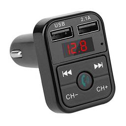 Homyl Kit Veicular Sem Fio Bluetooth Transmissor FM Suporte TF Cartão Carregador USB - Preto