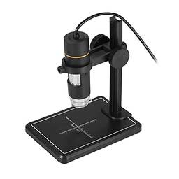 Changxi Microscópio USB de ampliação 1000X com de função OTG 8-LED Lupa Lupa com suporte