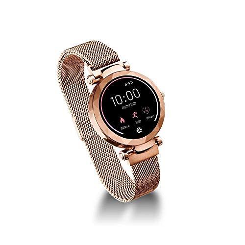 Relógio Smartwatch Dubai Dourado Atrio Leitura de Mensagem Modo Esportivo Monitor Cardíaco e Sono à Prova de Água IP67 – ES266