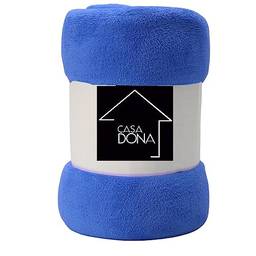 Cobertor Casal Manta Microfibra Fleece (Azul)