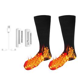 Eastdall Meias De Aquecimento Elétrico,Aquecedor de pés com meias aquecidas de 3,7 V para homens e mulheres, meias de aquecimento elétrico, meias aquecidas a bateria laváveis