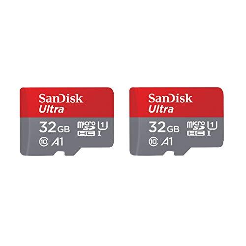 SanDisk Cartão de memória Ultra MicroSDHC UHS-I de 32 GB (2 x 32 GB) - SDSQUAR-032G-GN6MT