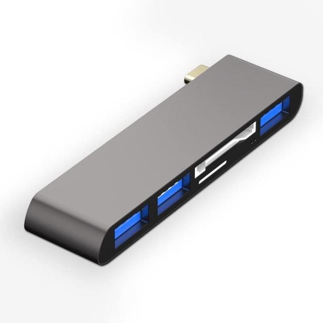 SZAMBIT USB C Hub,5 Portas Ultra Slim Data Tipo C Hub com 3 USB 3.0, TF/Micro SD Card Reader Splitter USB Portátil Compatível com MacBook Pro/Air, Laptop, PS5/PS4 e Outros Dispositivos Tipo C