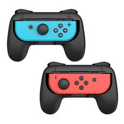 Talkworks Grips for Nintendo Switch Joycon Controller (2 Pack) - Game Accessories Joy-Con Handheld Joystick Remote Control Holder Joy Con Kit - Black - Nintendo Switch