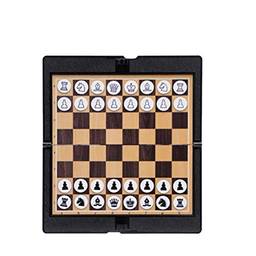 BESPORTBLE Conjunto de tabuleiro de xadrez magnético dobrável, conjunto de xadrez internacional, brinquedo de inteligência para crianças