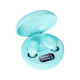 SZAMBIT Fones De Ouvido Sem Fio TWS Fone Bluetooth Mini Fone De Ouvido Intra-auricular Com Controle De Toque Com Cancelamento De Ruído Fone De Ouvido De Música Fones De Ouvido (Azul-ciano)