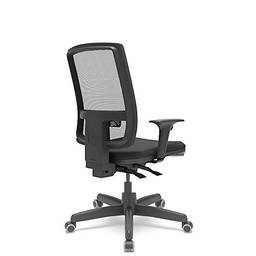 Cadeira de Escritório Presidente Brizza braços 3D - Plaxmetal (Preto Couro Ecológico)