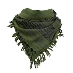 Lenço militar LIOOBO com gola árabe respirável e lenço palestina para viagens ao ar livre, Verde, M