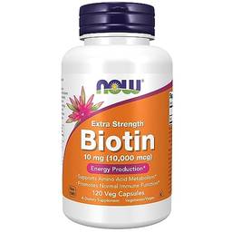 Biotina 10000mcg (120 Vcaps) Now Foods