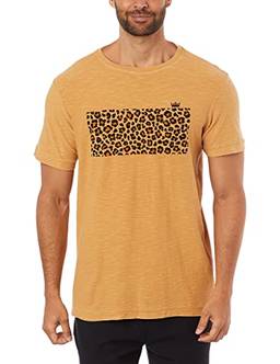 Camiseta,T-Shirt Rough Animal Print,Osklen,masculino,Amarelo Escuro,M
