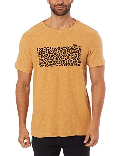 Camiseta,T-Shirt Rough Animal Print,Osklen,masculino,Amarelo Escuro,GG