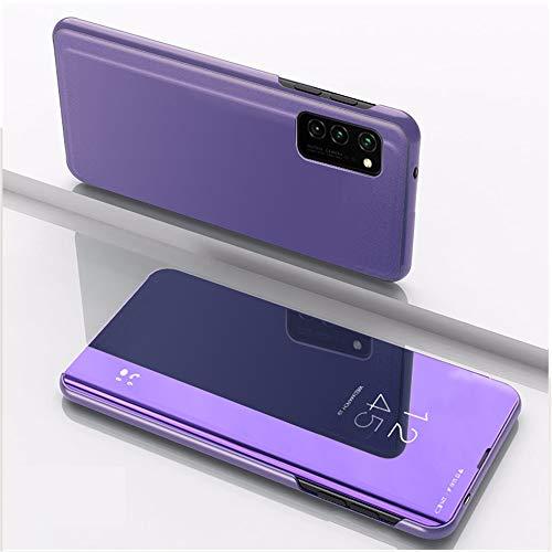 Capa flip XYX para S20 FE, ultra fina, transparente, S-View, capa espelhada de proteção total para Samsung Galaxy S20 FE/S20 FE 5G, roxo azul