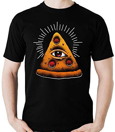 Camiseta Geek Pizza Illuminati Comida Lanche Fast Food Olho
