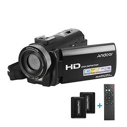 Duotar HDV-201LM 1080 P Câmera de Vídeo Digital Filmadora Gravador DV 24MP 16X Zoom Digital 3.0 Polegada L Tela com 2 pcs Recarregáveis Baterias