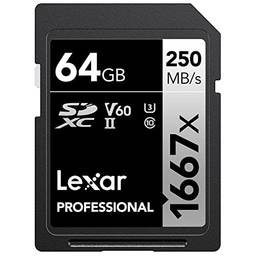 SDXC Uhs-II/U3 Lexar Professional (LSD64GCBNA1667) 1667X 64GB