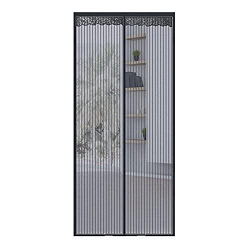 Staright Tela de porta magnética de 32 x 82 polegadas Cortina de gaze anti-mosquito Tela de cortina de porta de verão Rede mosquiteira sem perfuração Decoração de casa com ventilação translúcida