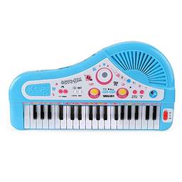 Piano, Miaoqian 37 Chaves Crianças Piano Musical Piano Eletrônico Teclado Brinquedo Instrumento Musical Brinquedo com Microfone para Meninos Meninas Mais de 3 Anos de Idade