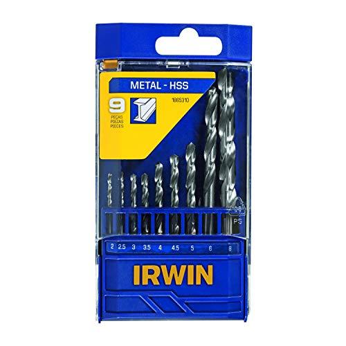 IRWIN Conjunto de Brocas para Metal com 9 Peças de 2mm a 8mm 1865310