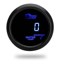 Romacci Medidor digital de temperatura da água com sensor para carro automotivo 52 mm LCD de 2 pol. 40~120 graus centígrados luz de advertência preta