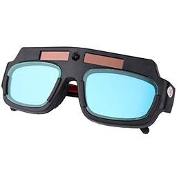 Romacci Óculos de segurança para soldagem com escurecimento automático para energia solar e óculos profissionais anti-solda UV protegem os olhos