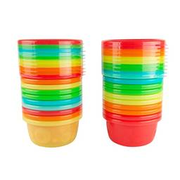The First Years Y6695CA1 Take & Toss Storage Bowls Value Set - 20 Pack, Rainbow