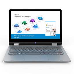 Notebook 2 em 1 Positivo Duo C4128C Intel Celeron 4GB 128GB 11.6" IPS Full HD touch Windows 10 Home, Cinza - Inclui Microsoft 365 Personal por 1 ano