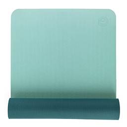 Tapete Yoga Mat TPE, Colchonete de Yoga 100% reciclável, confortável, antiderrapante, indicado para pilates, ginástica 6mm 183x60 cm (Aqua / Petróleo)