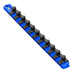 Ernst Manufacturing - 8419-Blue-1/2 33 polegadas organizador de soquete com clipes de trava de torção de 28 cm, azul