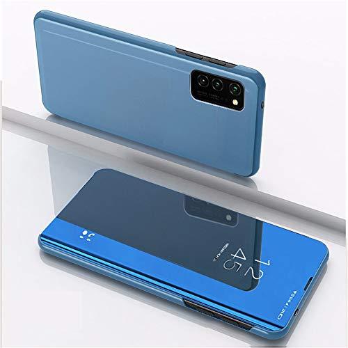 Capa flip XYX para S20 FE, ultra fina, transparente, S-View, capa espelhada de proteção total para Samsung Galaxy S20 FE/S20 FE 5G, azul celeste