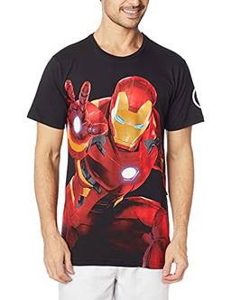 Camiseta Iron Man, Piticas, Adulto E Infantil Unissex, Preto, XP
