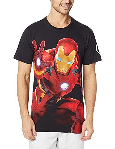 Camiseta Iron Man, Piticas, Adulto E Infantil Unissex, Preto, 12